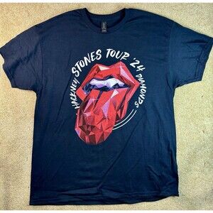 The Rolling Stones Hackney Diamonds Tour 2024 T Shirt Mens XL Double Sided Black
